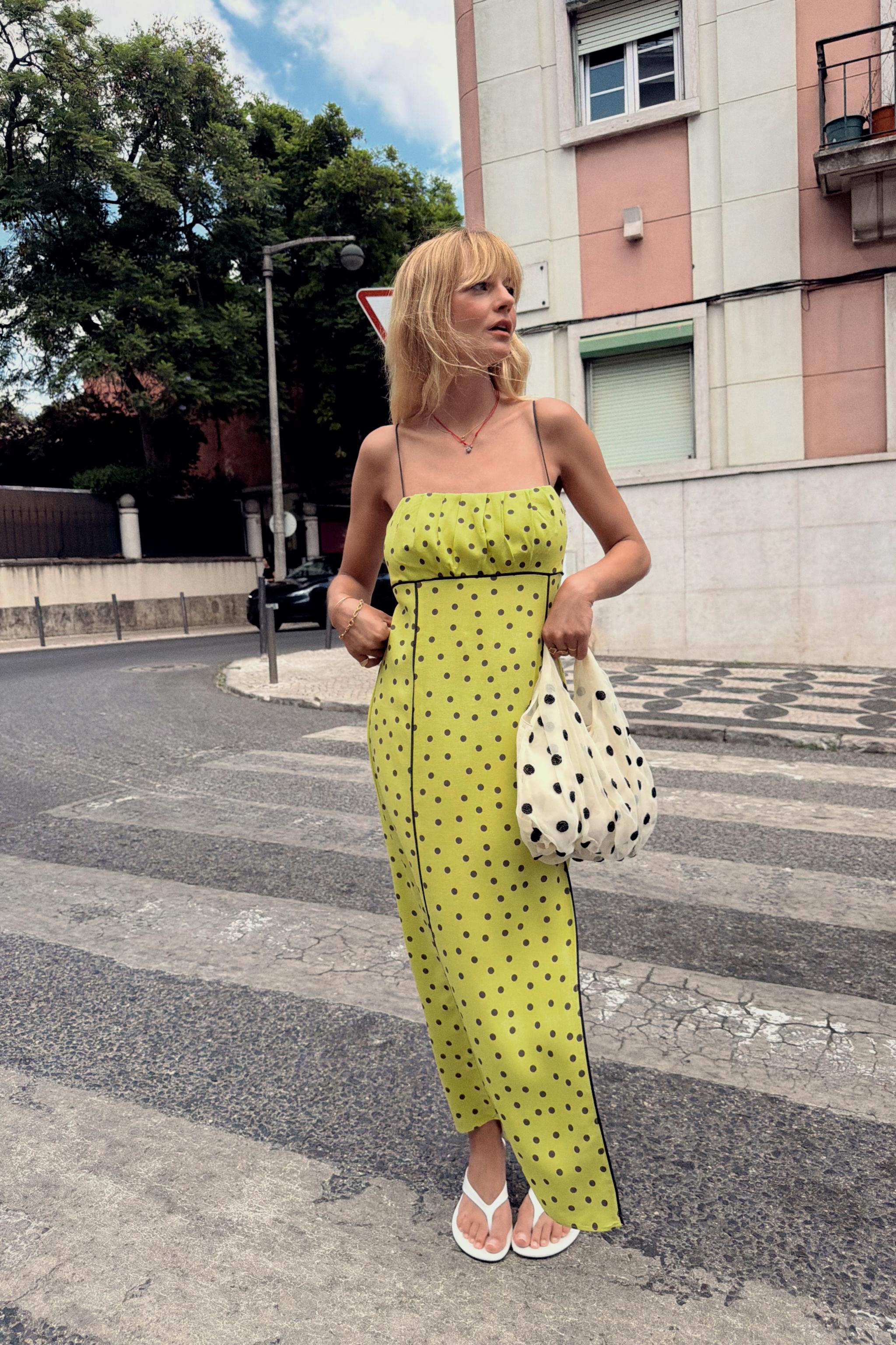 POLKA DOT MIDI DRESS